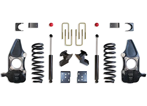 Maxtrac Suspension 09-14 F150 4WD 3IN/5IN LOWERING KIT (SPINDLES)(REQUIRES 22IN RIMS OR LARGER)