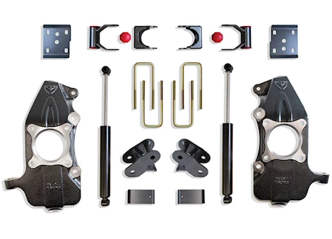 Maxtrac Suspension 21-24 F150 4WD 2IN/4IN LOWERING KIT (SPINDLES)(REQUIRES 22IN RIMS OR LARGER)