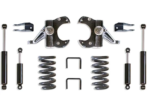 Maxtrac Suspension 75-86 C10 2WD 5.5/5IN LOWERING KIT AND FLIP KIT W/ANGLE CORRECTORS AND SHOCKS(1IN ROTORS)