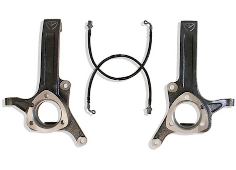 Maxtrac Suspension 06-08 RAM 1500/03-08 RAM 2500/3500 2WD FRONT STEEL 3.5IN LIFT SPINDLES W/EXT BRAKE LINES(PAIR)