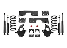 Maxtrac Suspension 99-06 gm 1500/01-06 gm 2500/3500 hd v6 2wd 4/6in lowering kit and flip kit w/c-notch/shocks