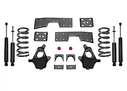 Maxtrac Suspension 99-06 gm 1500/01-06 gm 2500/3500 hd v8 2wd 4/6in lowering kit and flip kit w/c-notch/shocks