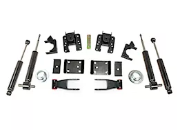 Maxtrac Suspension 07-19 silv/sierra 1500(2019 ld/ltd)2/4wd 2/4in lowering kit w/struts/flip kit/rear shocks