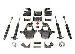 Maxtrac Suspension 07-16 silverado/sierra 1500 2/4wd 3-4/5-6in adj lowering kit w/rear shocks