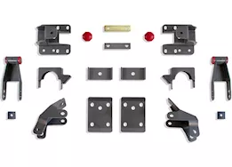 Maxtrac Suspension 14-18 silv/sierra 1500(2019 ld/ltd)rear 3-4in lowering box kit w/shackles/hangers/shock extenders