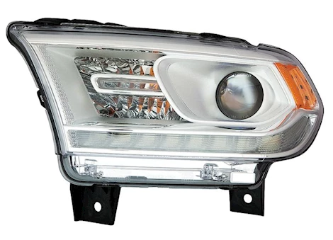 Maxzone Vehicle Lighting Corp CAPA DG DURNGO 16-20 HEADLIGHT ASSY HALOGEN W/LED DRL CHROME TRIM LH