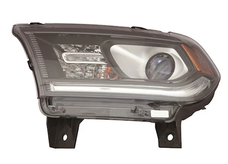 Maxzone Vehicle Lighting Corp CAPA DG DURNGO 14-15 HEADLIGHT ASSY HALOGEN W/LED LAMP BLACK TRIM LH