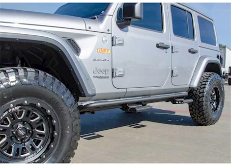 N-Fab Inc 18-C WRANGLER JL 4 DOOR SUV GAS SRW 1.75 RKR STEP SYSTEM, CAB LENGTH, TEXTURED BLACK