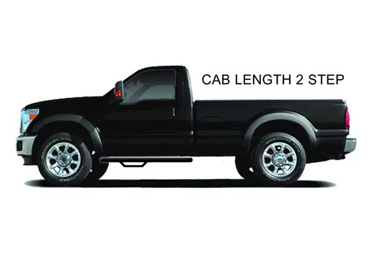 N-Fab Inc 02-08 ram std cab nerf step (cab length)-black powder coated