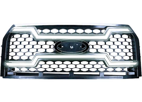 OLM 15-17 F150 GRILLE LIGHTS BLACK W/WHITE DRL INFINITE SERIES