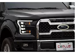 OLM 15-17 f150 grille lights black w/white drl infinite series