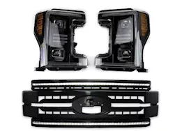 OLM 17-19 f250/f350 superduty essential series headlight and drl grille 2pc bundle