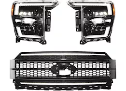 OLM 21-23 f150 infinite series headlight and drl grille 2pc bundle