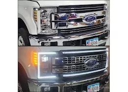 OLM 17-19 f250 superduty grille lights chrome w/white drl infinite series