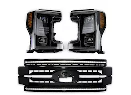 OLM 17-19 f250/f350 superduty essential series headlight and drl grille 2pc bundle