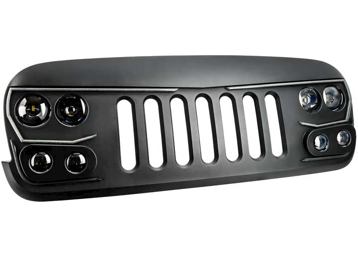 Oracle Lighting 07-18 wrangler jk vector pro-series full led grill flat black Main Image