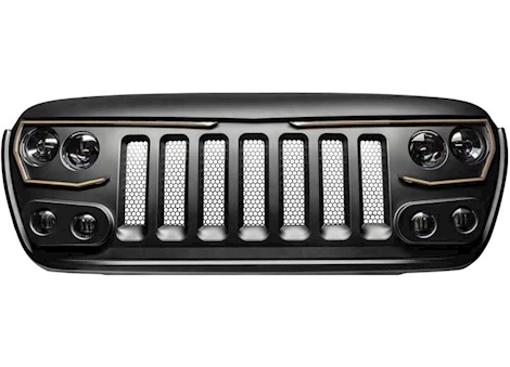 Oracle Lighting 18-C WRANGLER JL/GLADIATOR VECTOR PRO-SERIES FULL LED GRILL FLAT BLACK