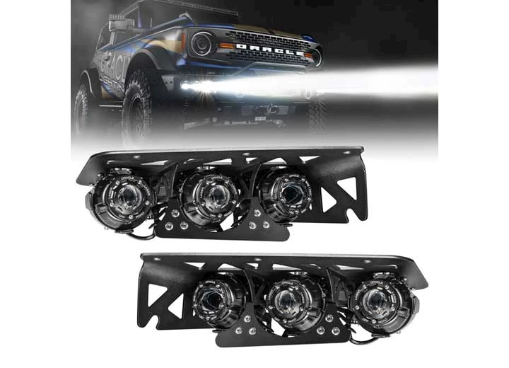 Oracle Lighting 21-c bronco off road laser + led fog light kit for steel bumper Main Image