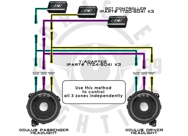 Oracle Lighting 4 PIN Y-ADAPTER COLORSHIFT EXTENSION CABLE (SINGLE)