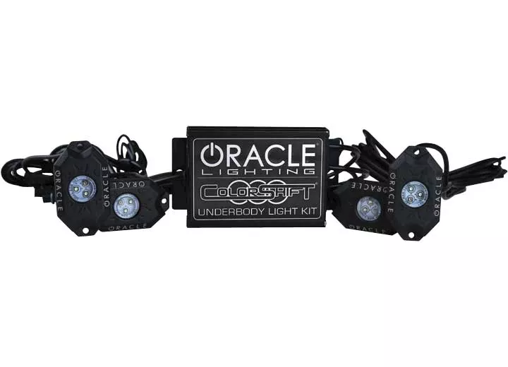 Oracle Lighting Oracle bluetooth + rf colorshift underbody rock light kit-8 pcs