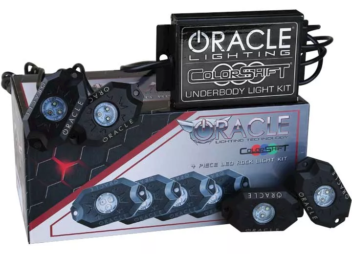 Oracle Lighting Oracle bluetooth + rf colorshift underbody rock light kit-8 pcs