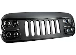 Oracle Lighting 07-18 wrangler jk vector pro-series full led grill flat black