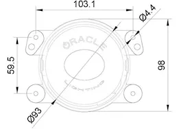 Oracle Lighting 07-c wrangler/gladiator high performance 20w led fog lights 6000k