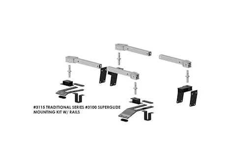 PullRite Traditional Series SuperGlide SuperRail Mounting Kit