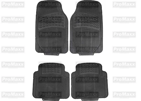 ProMaxx Automotive ALL SEASON FRONT/REAR FLOOR MATS-BLACK,4PCS
