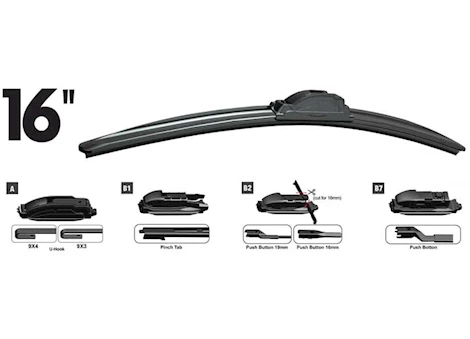 ProMaxx Automotive OE WIPER BLADE 16IN FRONT MULTI-FIT OE 4PCS