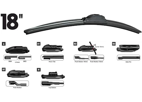 ProMaxx Automotive RTX-OE WIPER BLADE 18IN FRONT MULTI-FIT OE 6PCS