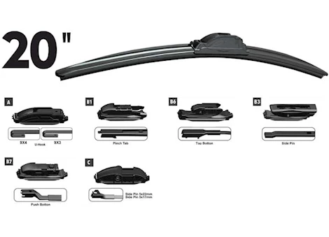 ProMaxx Automotive RTX-OE WIPER BLADE 20IN FRONT MULTI-FIT OE 6PCS