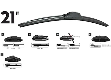 ProMaxx Automotive RTX-OE WIPER BLADE 21IN FRONT MULTI-FIT OE 5PCS