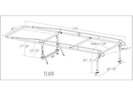 ProMaxx Automotive 8ft service body ladder rack - std/ext/crew cab - 1700lbs