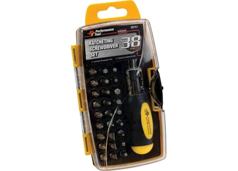 Performance Tool 38PC RATCHETING DRIVER SET