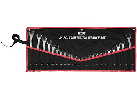 Performance Tool SAE AND METRIC COMBO WRENCH SET, 24 PCS