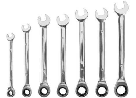 PERFORMANCE TOOL 7-PIECE METRIC RATCHETING WRENCH SET
