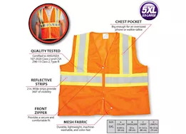 Performance Tool Class-2 high visibility safety vest, 5xl