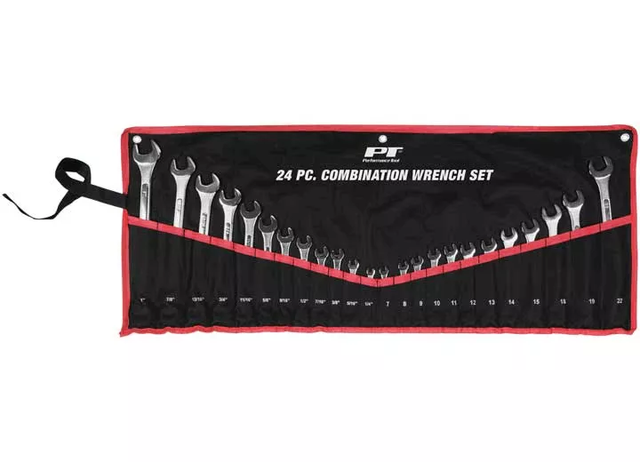 Performance Tool Sae and metric combo wrench set, 24 pcs