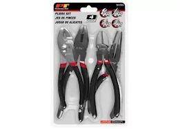 Performance Tool Pliers set w/ slip joint, long nose & linesman, 4 pcs