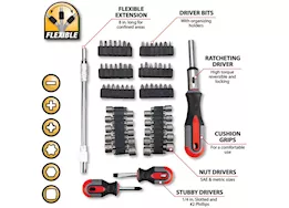 Performance Tool Screwdriver & bit set, 66 pcs