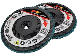 Performance Tool Vented flap disc, 40-grit zirc, 4.5in, 2 pcs