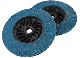Performance Tool Vented flap disc, 40-grit zirc, 4.5in, 2 pcs