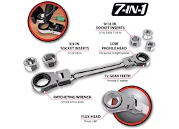 Performance Tool 7-in-1 sae ratcheting wrench