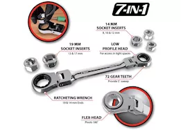 Performance Tool 7-in-1 met ratcheting wrench