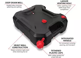 Performance Tool Oil drain container, 10 qt capacity