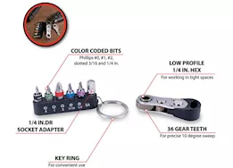 Performance Tool 7 pc micro 1/4in bit ratchet set