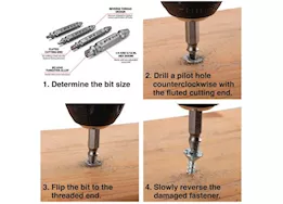 Performance Tool X-trax screw remover set, 4 pc