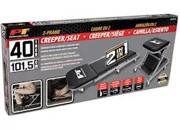 Performance Tool 2-in-1 z-frame folding creeper, 40in, black