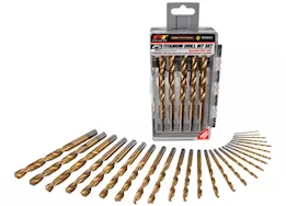 Performance Tool 25 pc titanium drill bit set